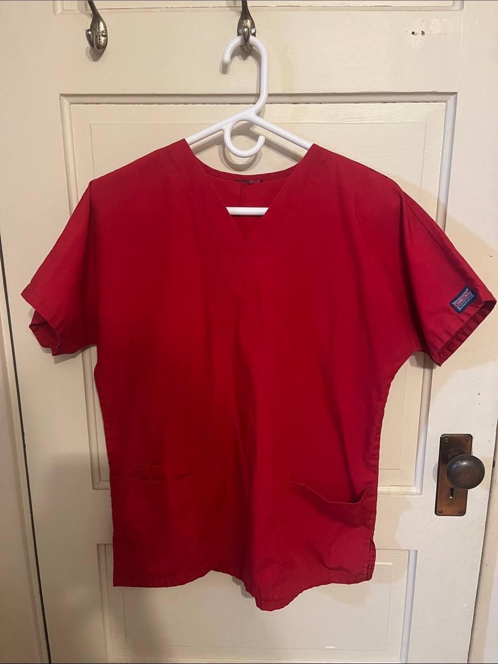 Cherokee Red Medical Scrub Top